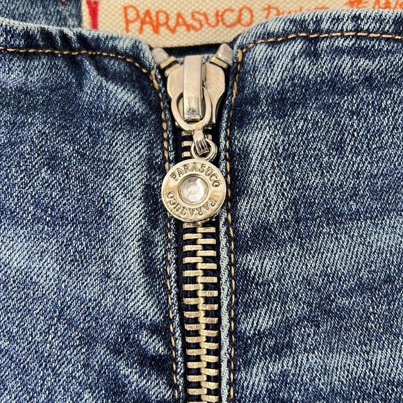 Vintage Parasuco Dark Wash Boot Cut Diamond Jeans  Exposed Zipper size 30 - Picture 5 of 13